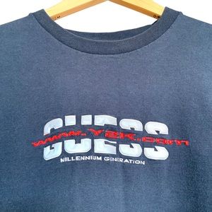 RARE vintage Y2K guess “MILLENNIUM GENERATION” navy t-shirt